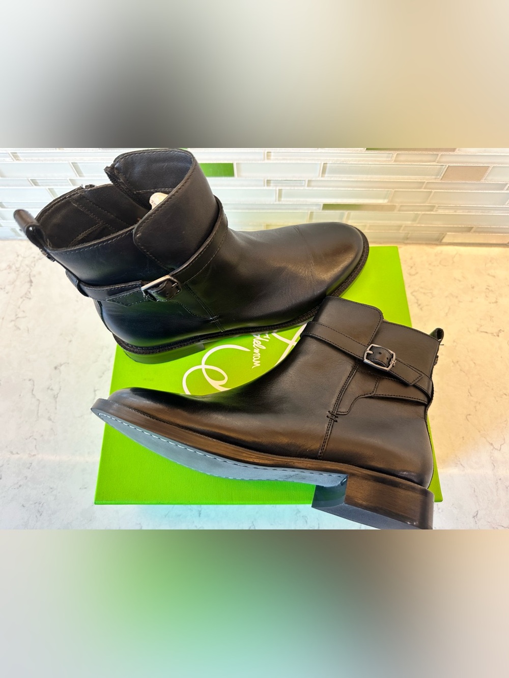 Sam Edelman Women’s Size 8.5 Nolynn Buckle Booties - Black Leather
